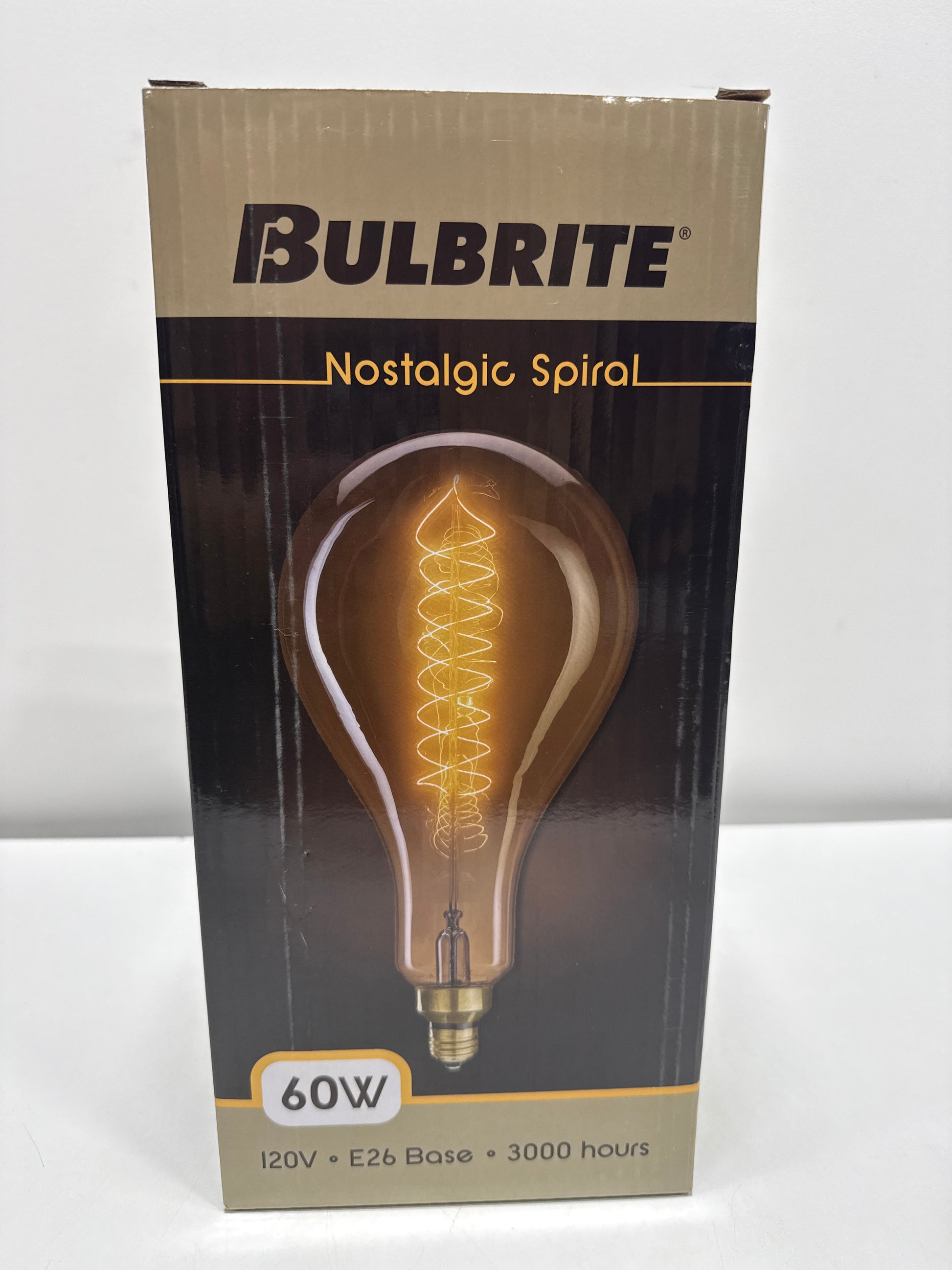 Bulbrite 60 Watt Dimmable Grand Nostalgic Medium (E26) Incandescent Bulb Spiral Pear - *Lighting & Electrical