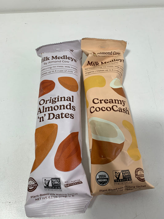 Almond Cow Milk Medleys Milk Making 14 Sachets Original and Creamy CocoCash 5oz