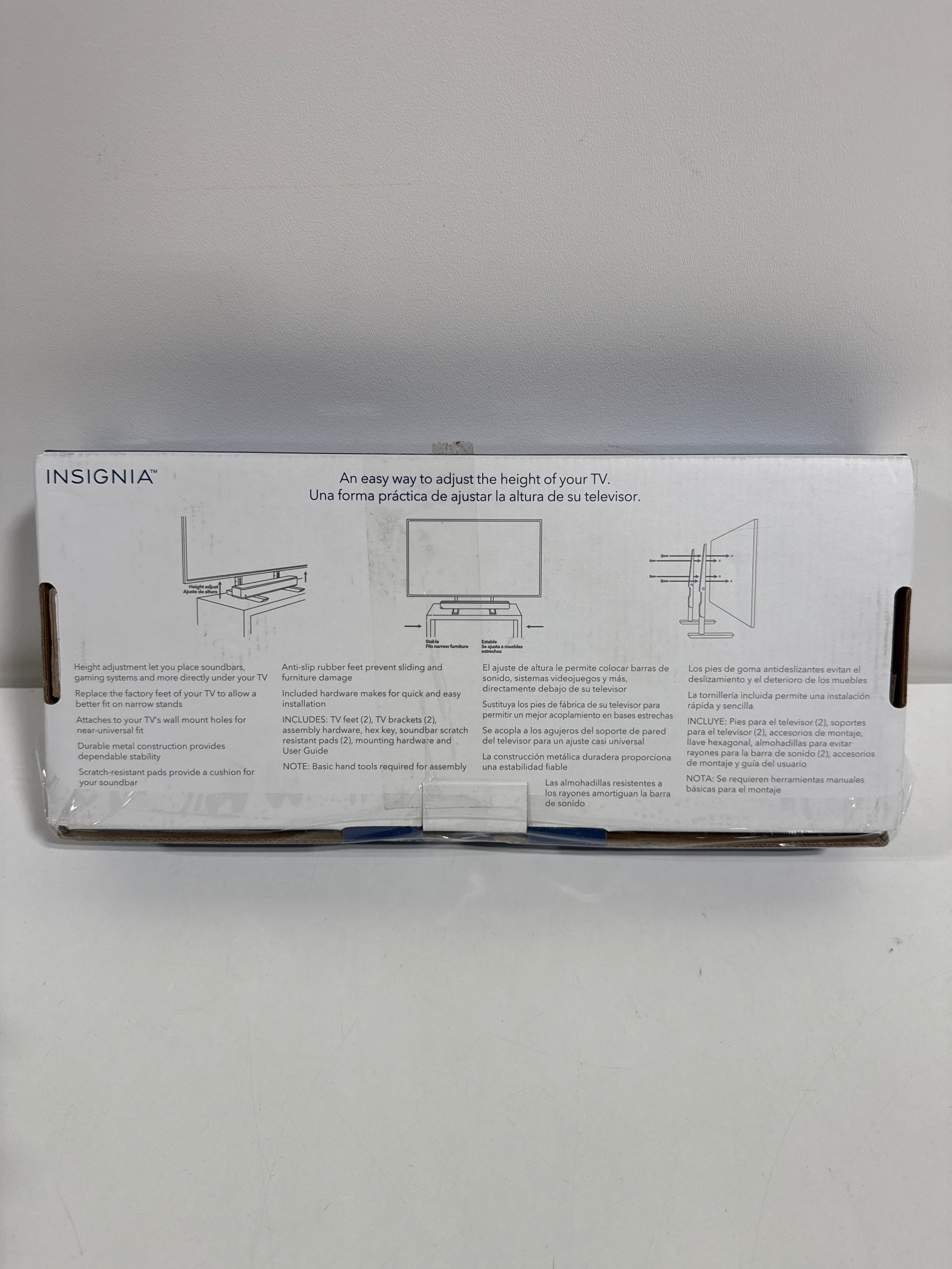 Insignia - Universal TV Feet Replacement Kit for TVs 49’’-77’’ or 100 lbs - Black - *TV & Home Theater