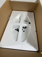 VIGO Wisteria 23’’L x 14’’W x 4’’H Over the Counter Matte Stone Oval Vessel Bathroom Sink in White -VG04011 - *Plumbing
