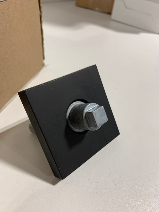 Scratch Baldwin Contemporary Two-Sided Through-Door Dummy Door Knobset - Satin Black - FDCONCSR190