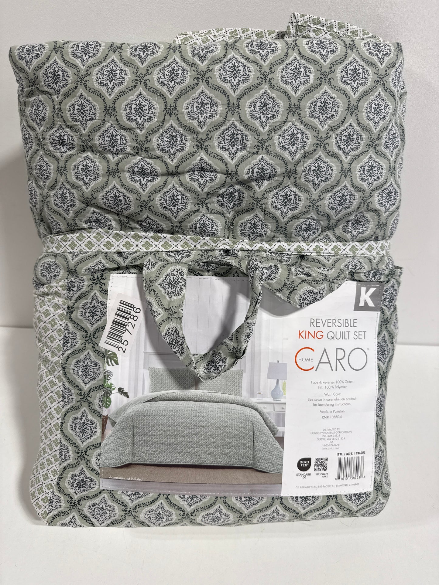 Caro Home 3-piece Cotton Quilt Set, King