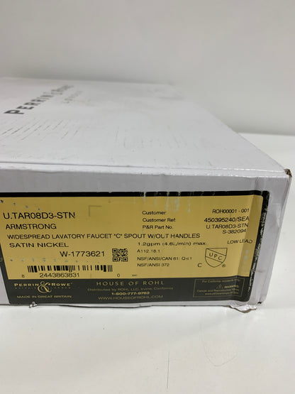 Rohl: U.TAR08D3STN - Armstrong™ Widespread Lavatory Faucet With C-Spout Part