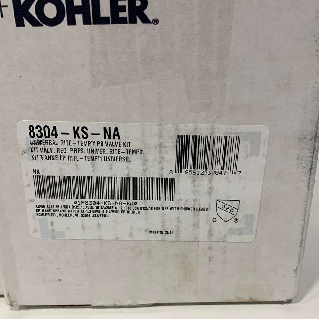 Kohler Rite-Temp Pressure Balanced Valve Body and Cartridge Kit with Service Stops - *Plumbing