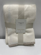 50inx70in - The Cozy Collection Cozy Faux Cashmere Knit Throw Ivory - Threshold™ - *Bedding