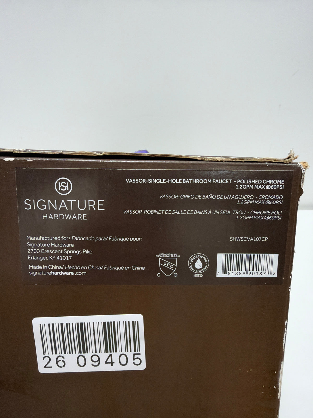 Signature Hardware 953796 Vassor 1.2 GPM Single Hole Bathroom Faucet with Pop-up Drain Assembly Chrome