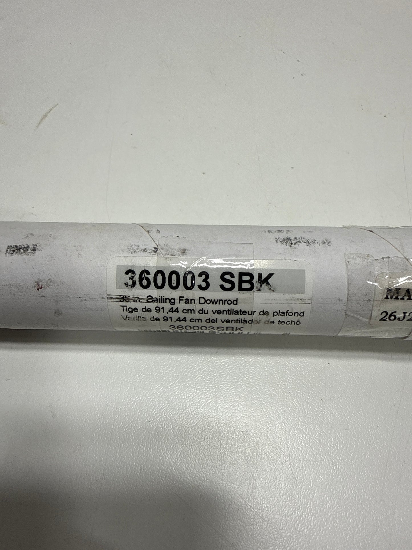 Kichler 360003SBK Fan Accessories Down Rod, 36"