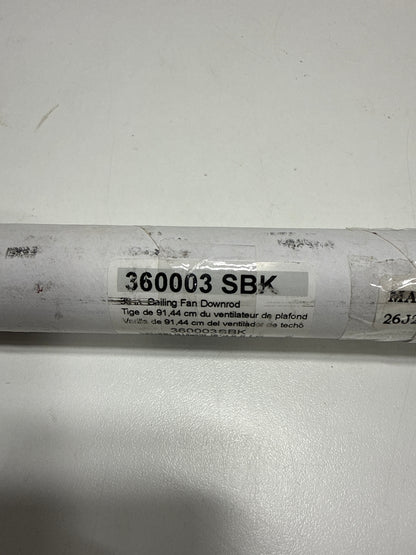 Kichler 360003SBK Fan Accessories Down Rod, 36"