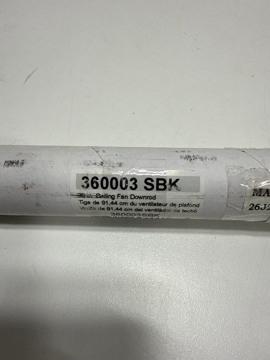 Kichler 360003SBK Fan Accessories Down Rod, 36"