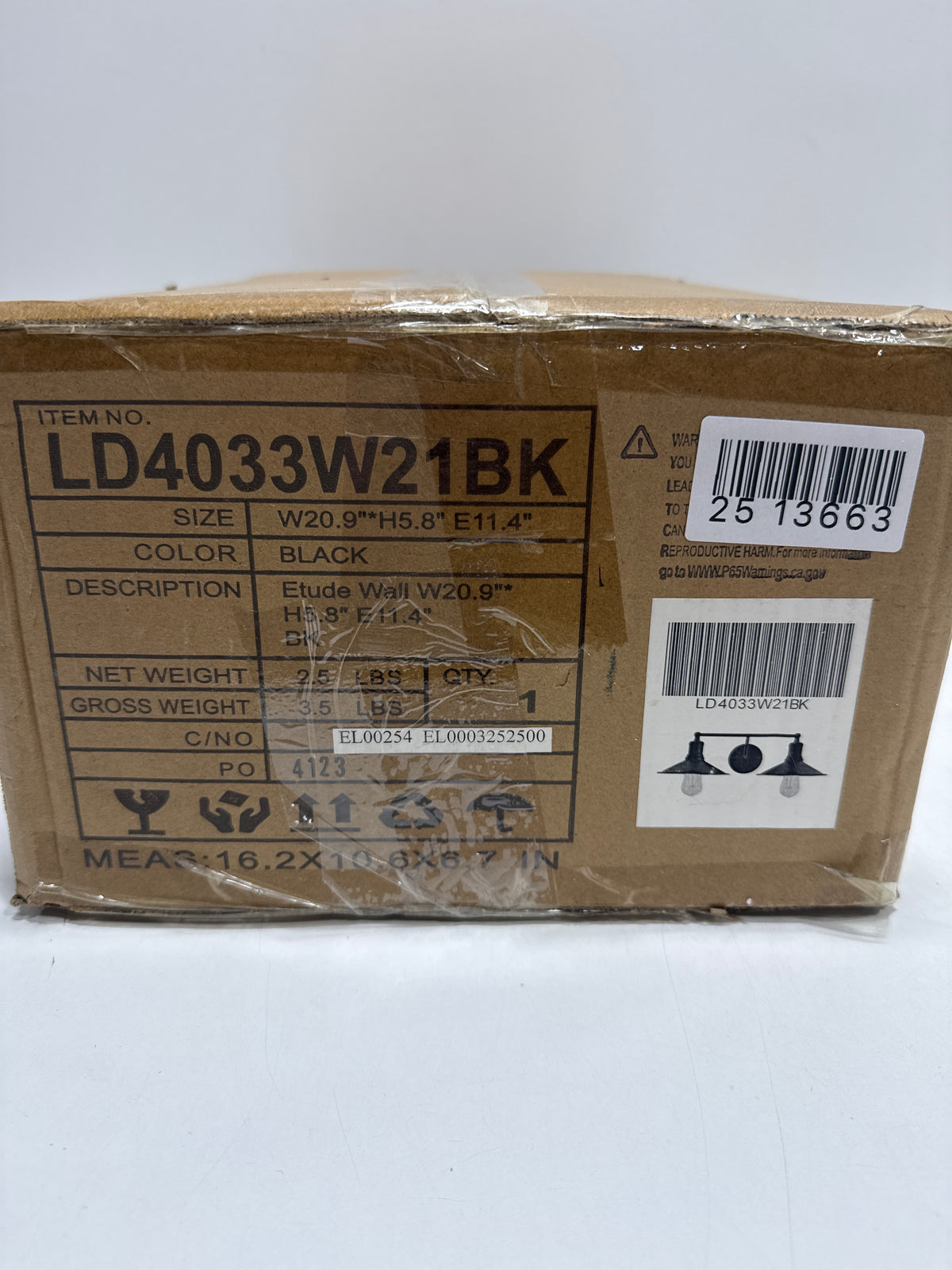 Elegant Lighting LD4033W21BK - Bathroom Fixtures Indoor Lighting - *Lighting & Electrical
