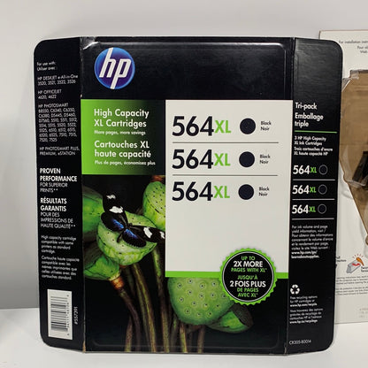 HP 564XL High Yield Original Ink Cartridge, Black, 5 Pack