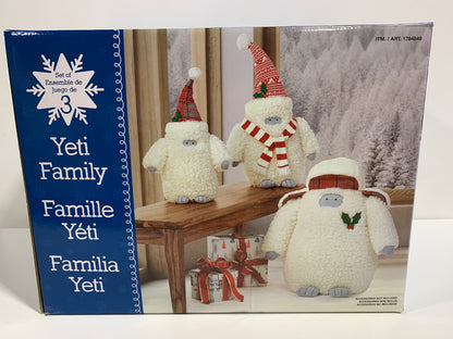 Kirkland Christmas Yeti Family Set of 3