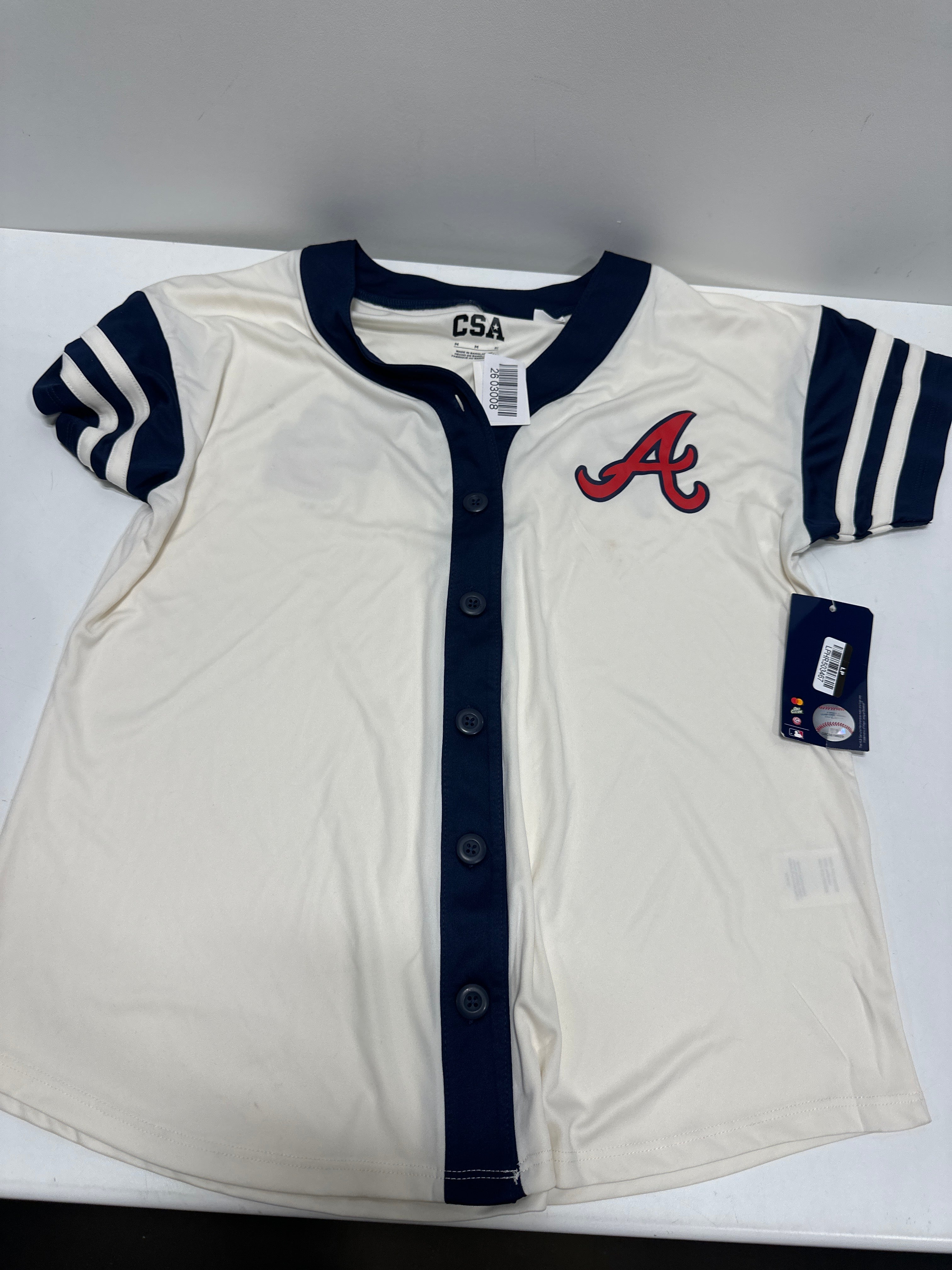 MLB Atlanta Braves Women's Antique White Jersey - M