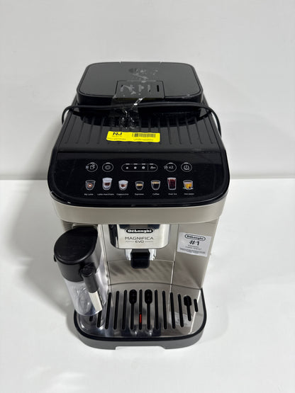Scratch & Dent De'Longhi - Magnifica Evo Espresso Machine with Automatic Milk Frother for Hot and Iced Lattes, Coffee and More - Silver