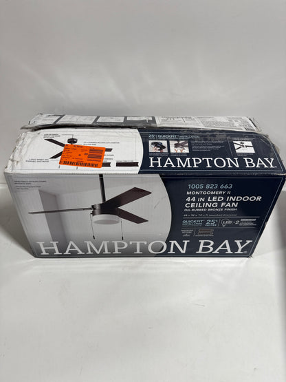 Montgomery II 44 in. Indoor Oil Rubbed Bronze Ceiling Fan with Light Kit