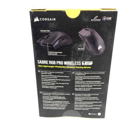 CORSAIR - CHAMPION SERIES SABRE RGB PRO Lightweight Wireless Optical Gaming Mouse with 79g Ultra-lightweight design - Black