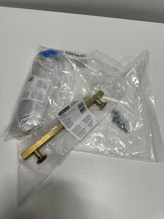 3 x Everett 6-5/16 in. (160mm) Modern Golden Champagne Bar Cabinet Pull