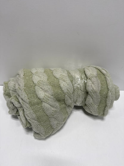 50’’x60’’ Twisted Cable Throw Blanket Green and Cream - Threshold™ Designed with Studio McGee - *Bedding