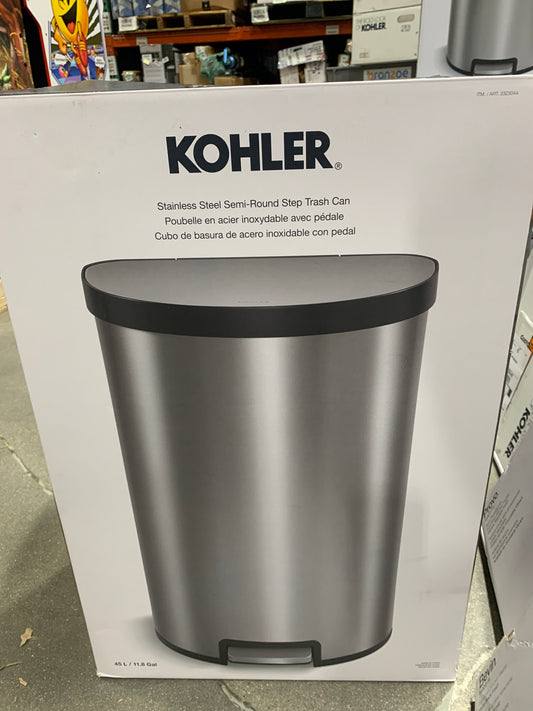 Kohler 45L Semi-Round Step Trash Can