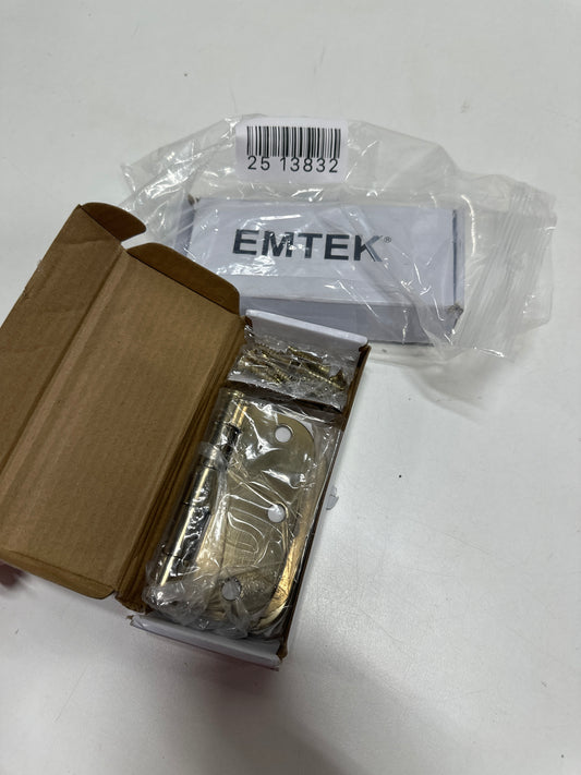 2 Pairs - Emtek 92033 3-1/2" x 3-1/2" Plated Steel Heavy Duty 5/8" Radius Round Corner Pla, French Antique