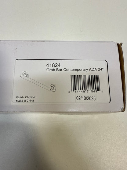 Delta 41824 24 Contemporary Decorative ADA Grab Bar Chrome