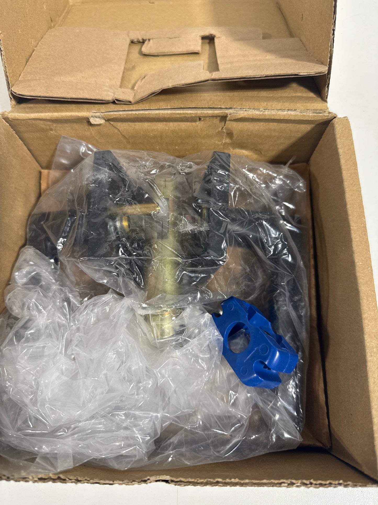 Emtek Helios Left Handed Passage Door Lever Set with Square Rose Model: 5110HLOUS19LH