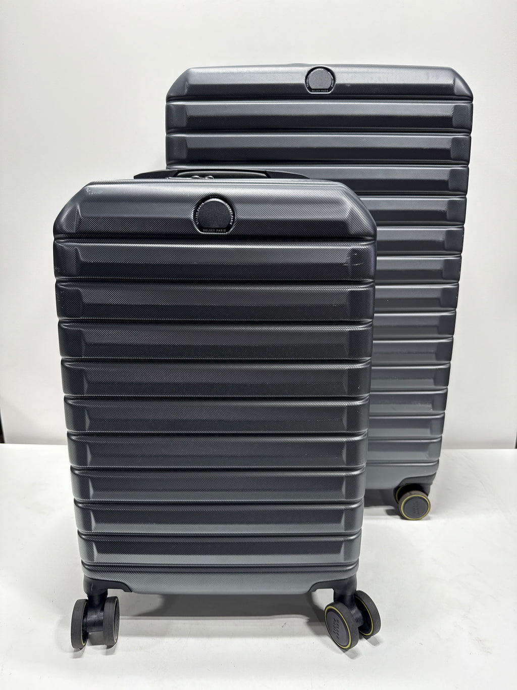Lightly Used Delsey Paris 2-piece Hardside Luggage Set - Grey - *Luggage & Travel