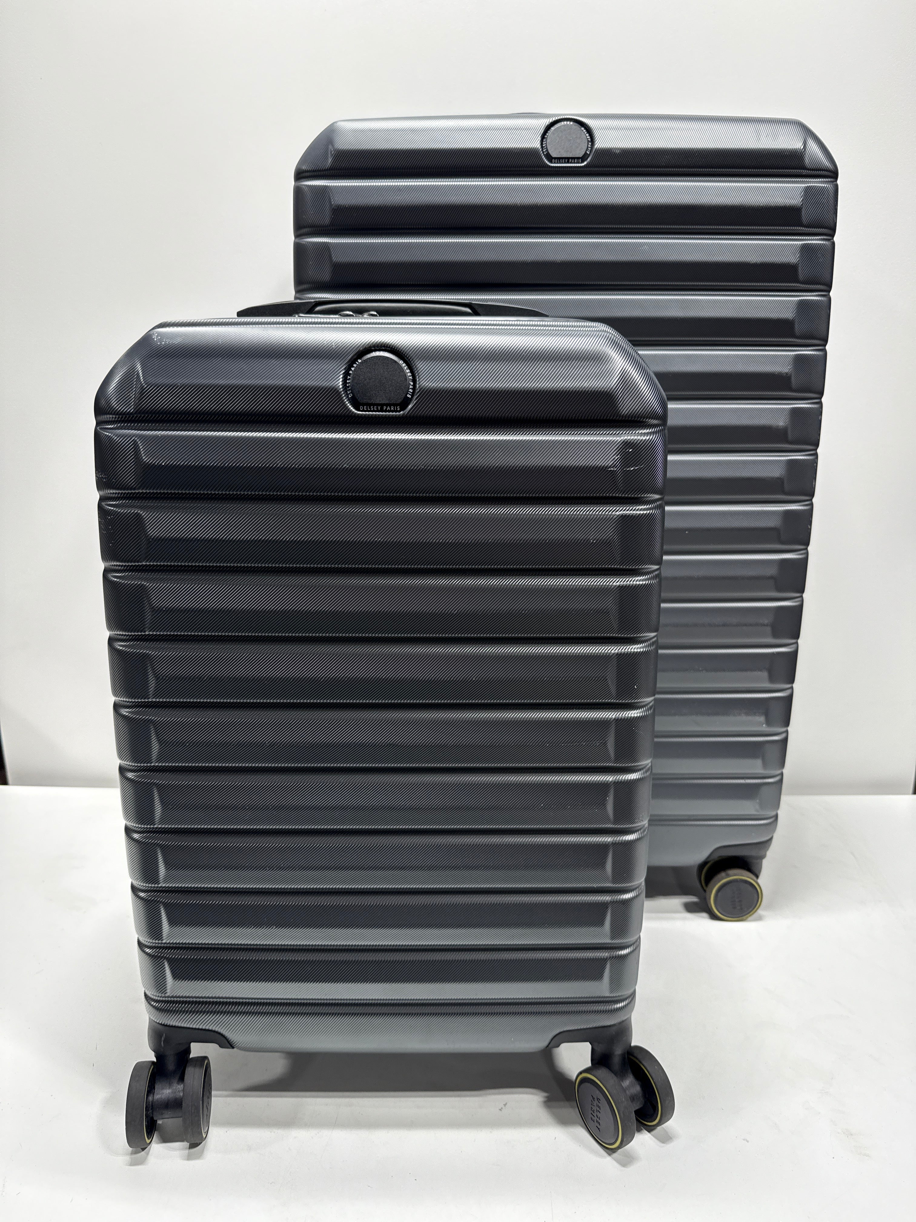 Lightly Used Delsey Paris 2-piece Hardside Luggage Set - Grey - *Luggage & Travel