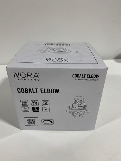 Nora Lighting NLCBC-47030XN-A 4 in. 800 Lumen 3000K Cobalt Retrofit Elbow, Natural Metal