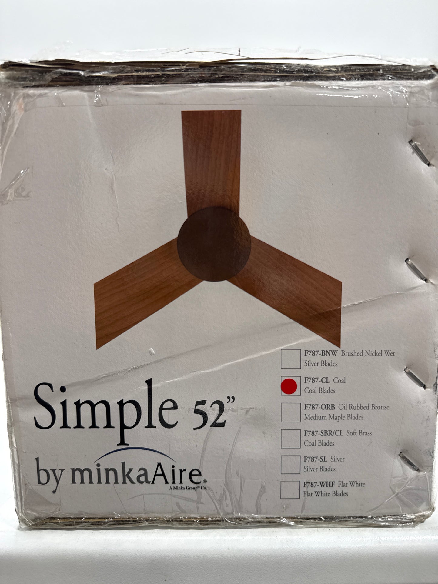 Minka-Aire F787-CL Simple 52 Inch Outdoor 3 Blade Ceiling Fan with DC Motor in Coal Finish