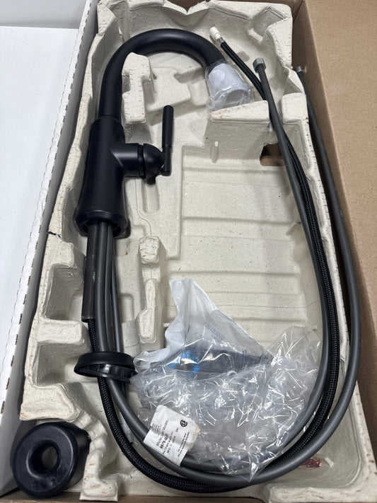 Delta 9979-DST Coranto 1.8 GPM Single Hole Pull Down Bar Faucet with Magnetic Docking Spray Head Matte Black