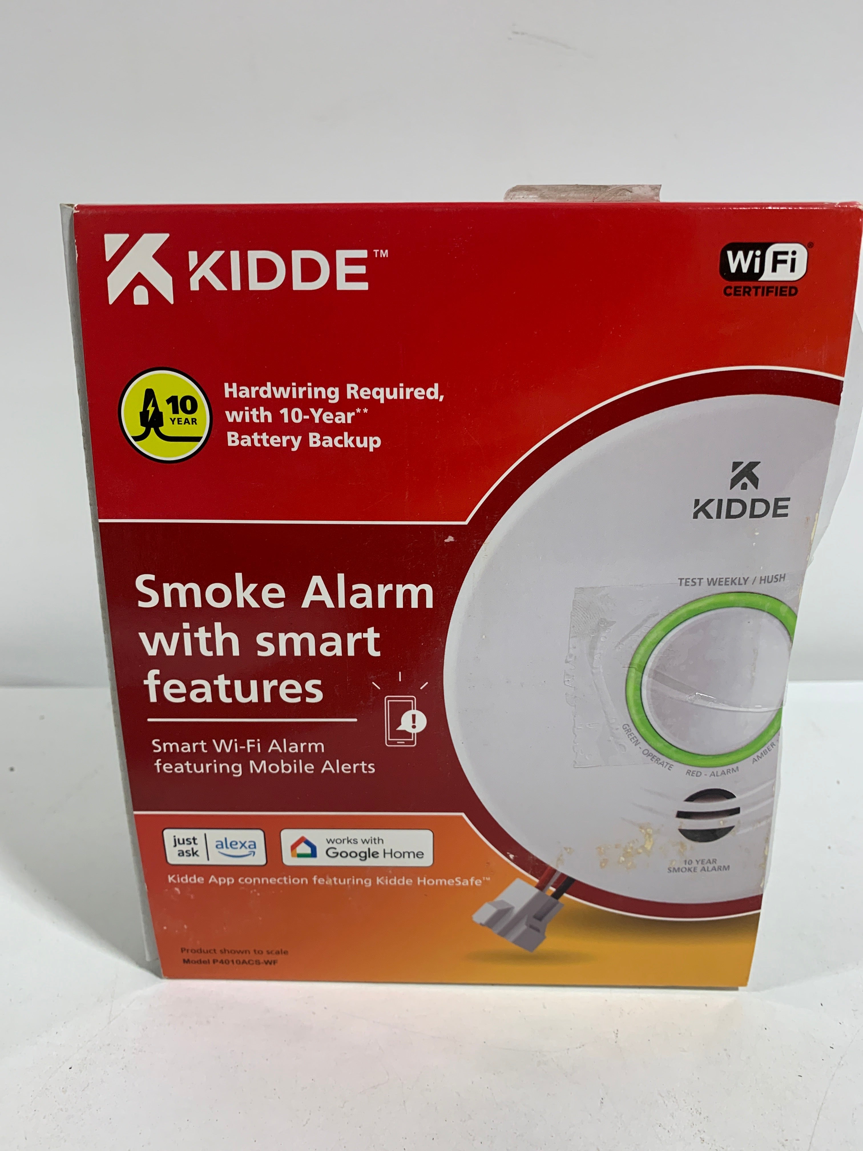 Hardwired Smoke Detector with Smart Features and Voice Alerts 10-Year Battery Backup Wi-Fi Enabled - *Smart Home