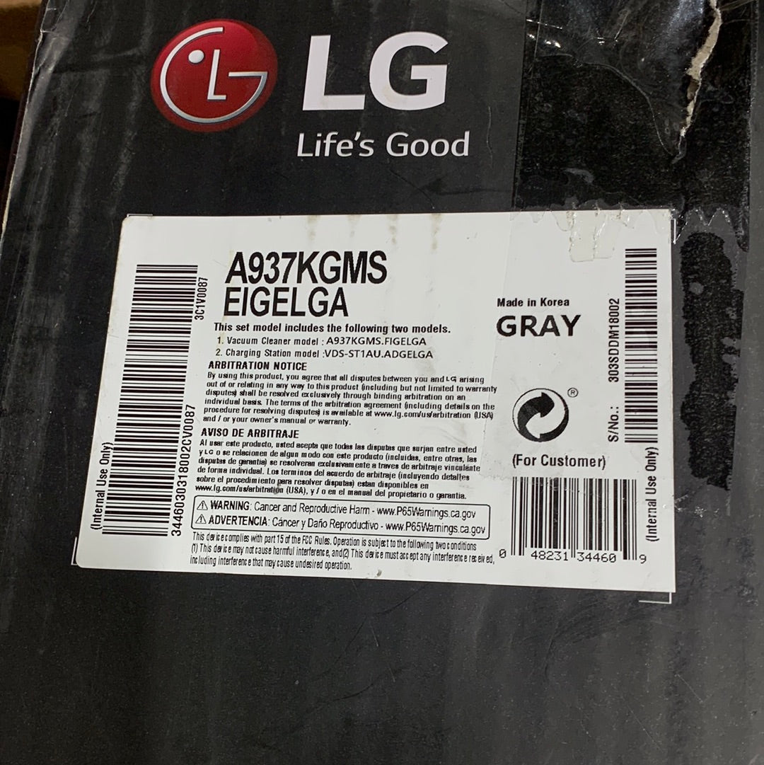 LG - CordZero All-in-One Cordless Stick Vacuum with Auto Empty - Iron Grey