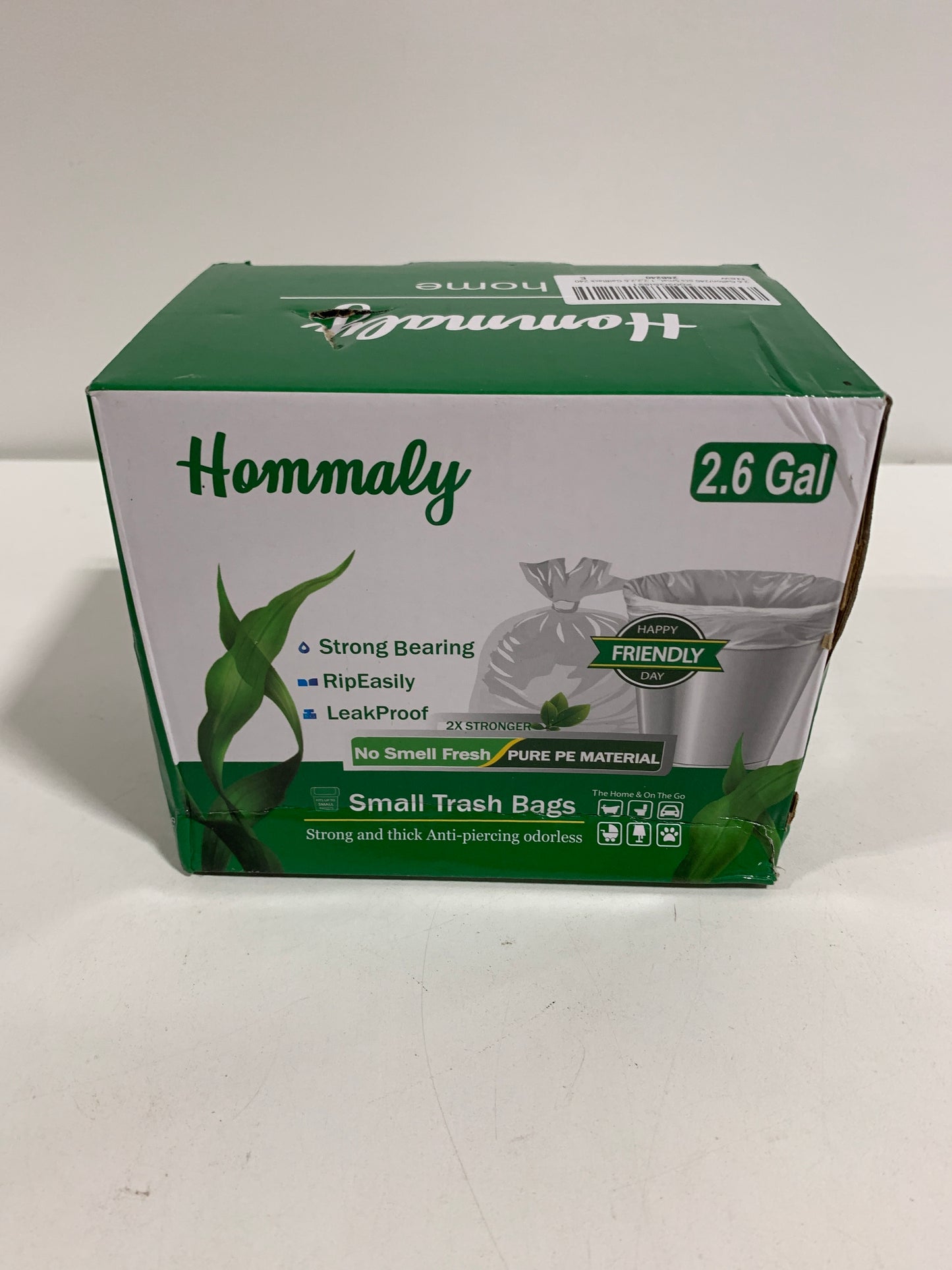 Hommaly 2.6 Gallon 240 pcs Small Black Trash Bags, Strong Garbage Bags