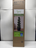 Faux 4' UV Resistant Spiral Boxwood Topiary Tree