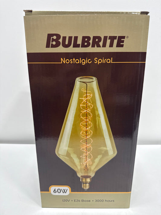 Bulbrite 60 Watt Dimmable Grand Nostalgic Medium (E26) Incandescent Bulb Spiral Diamond