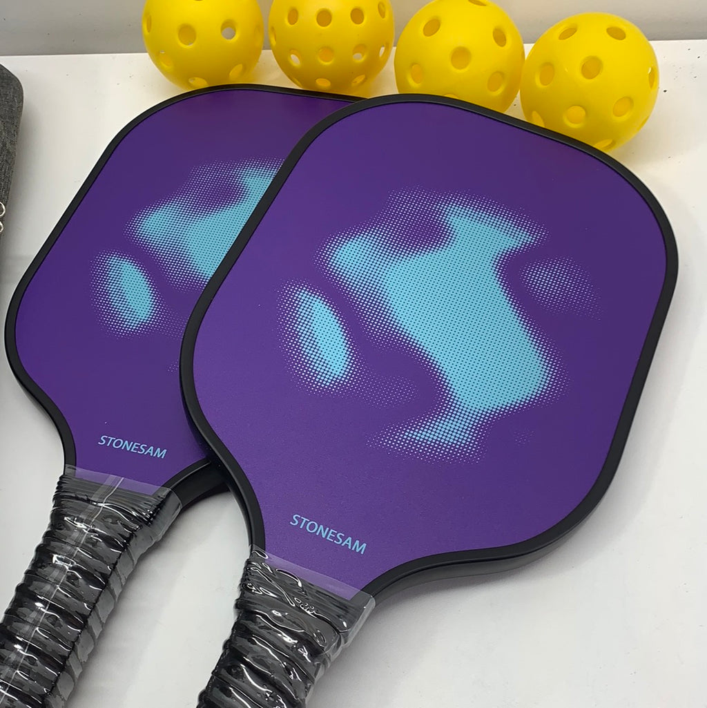 STONESAM Pickleball Paddles Bundle Set of 2 Carton Fiber & Honeycomb Hybrid Control & Power Pickle Ball Racket