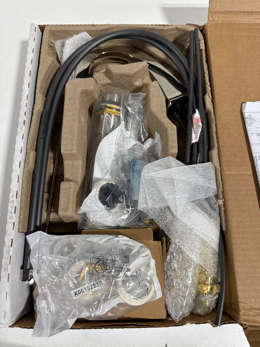 Less Handles - Delta 3551-MPU-DST Dryden 1.2 GPM Widespread Bathroom Faucet with Pop-up Drain Assembly Brilliance Polished Nickel