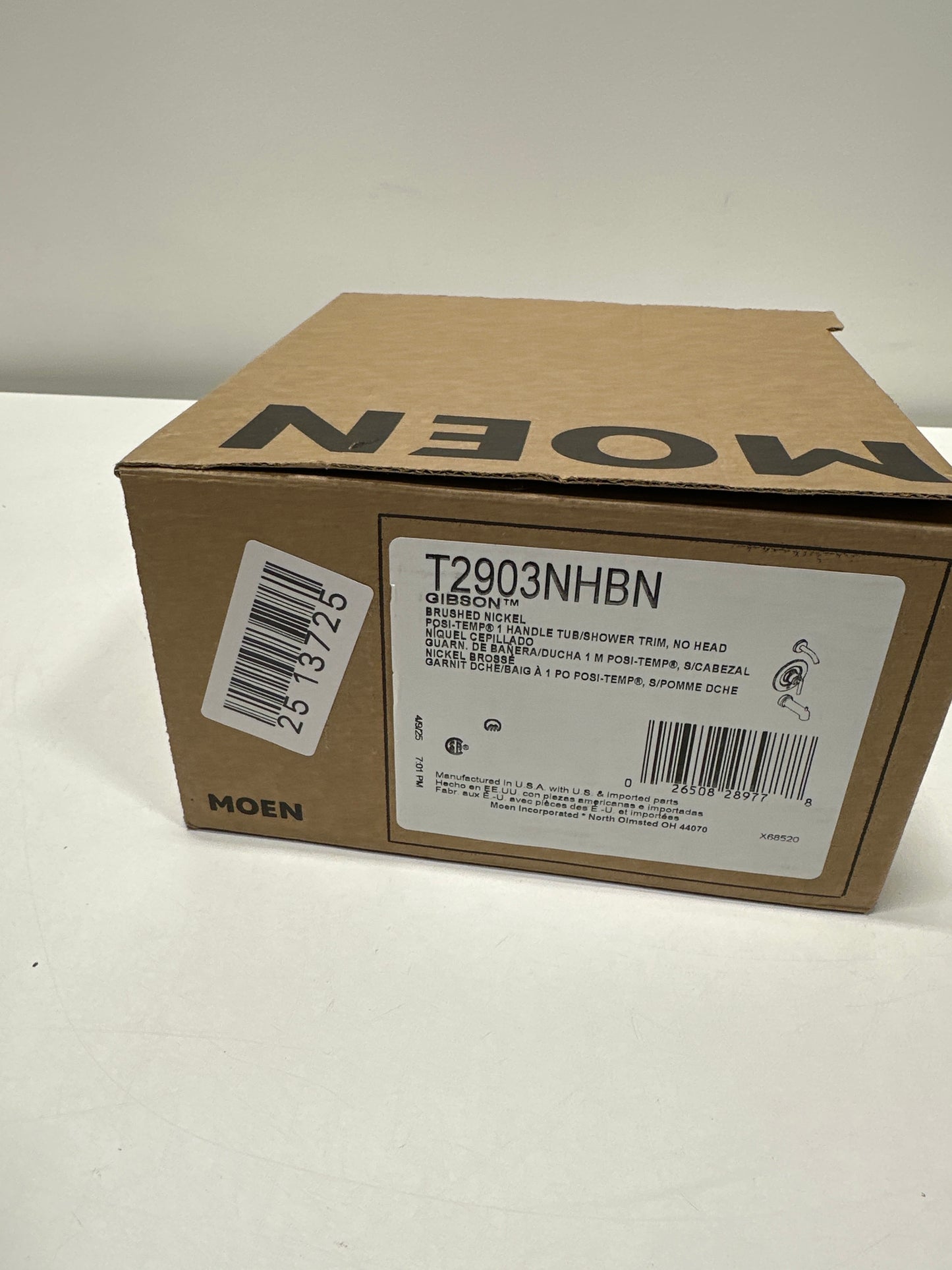 Moen T2903Nhbn Faucets Brushed Nickel Posi-Temp(R) Tub/Shower - *Plumbing