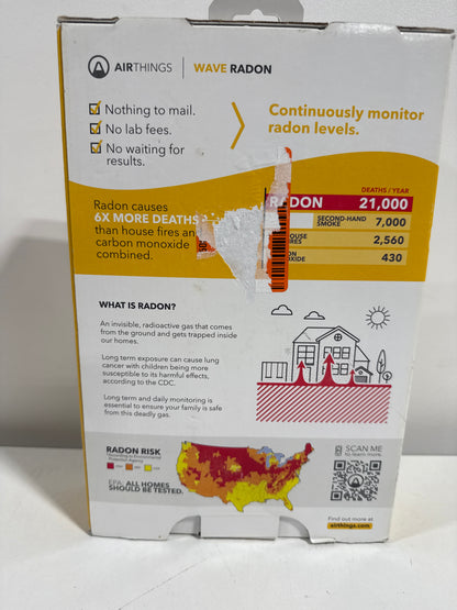 Wave Radon Battery Operated Smart Radon Detector