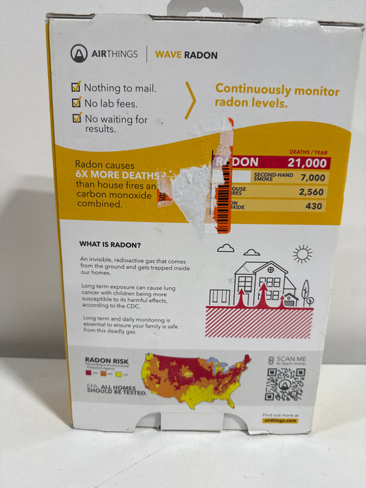 Wave Radon Battery Operated Smart Radon Detector