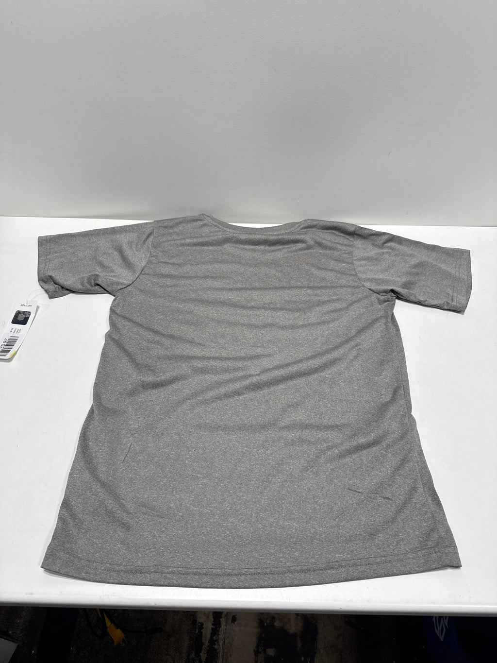 NFL Kansas City Chiefs Boys' Gray Heather Short Sleeve Poly T-Shirt - XL