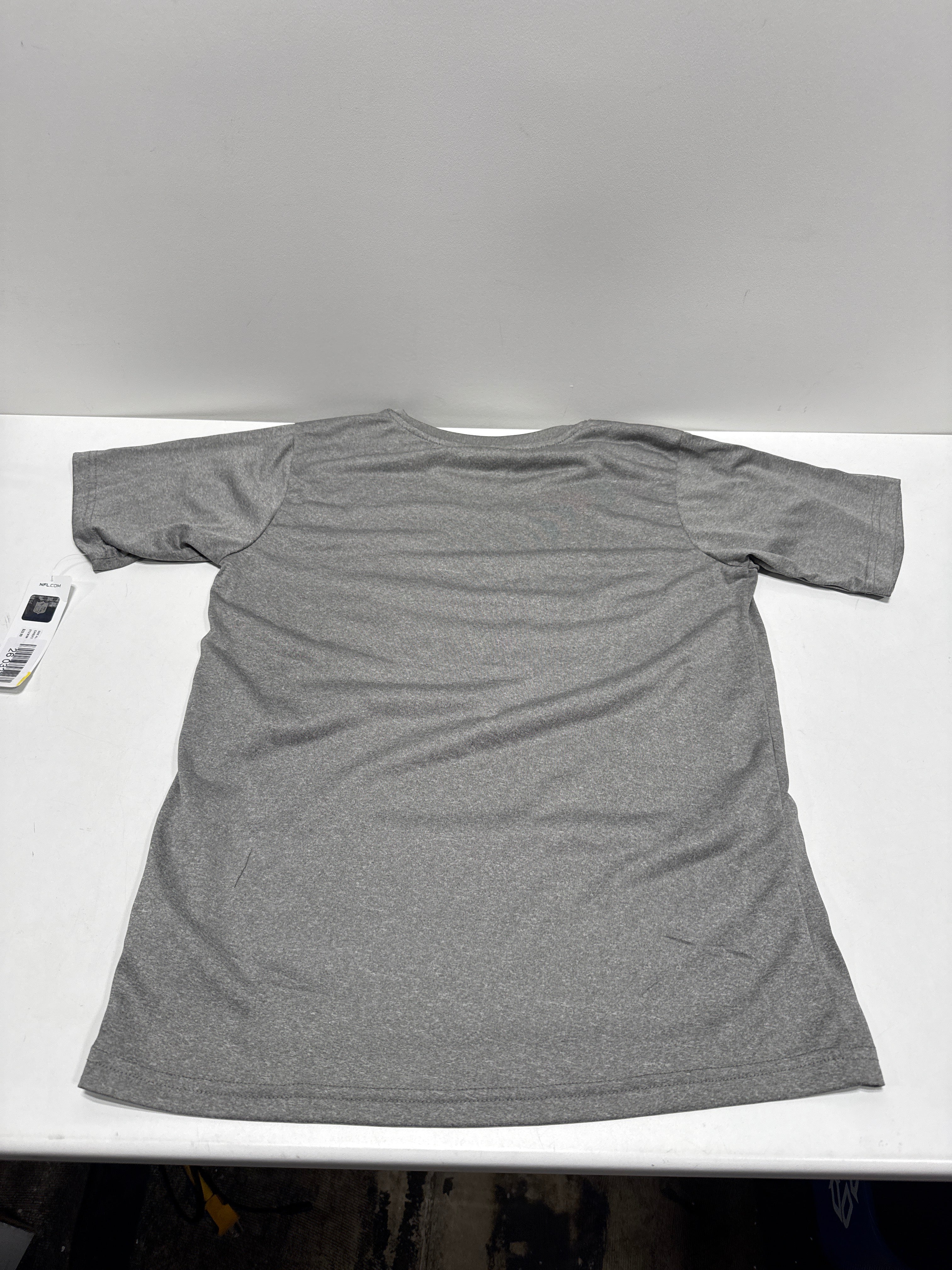 NFL Kansas City Chiefs Boys' Gray Heather Short Sleeve Poly T-Shirt - XL