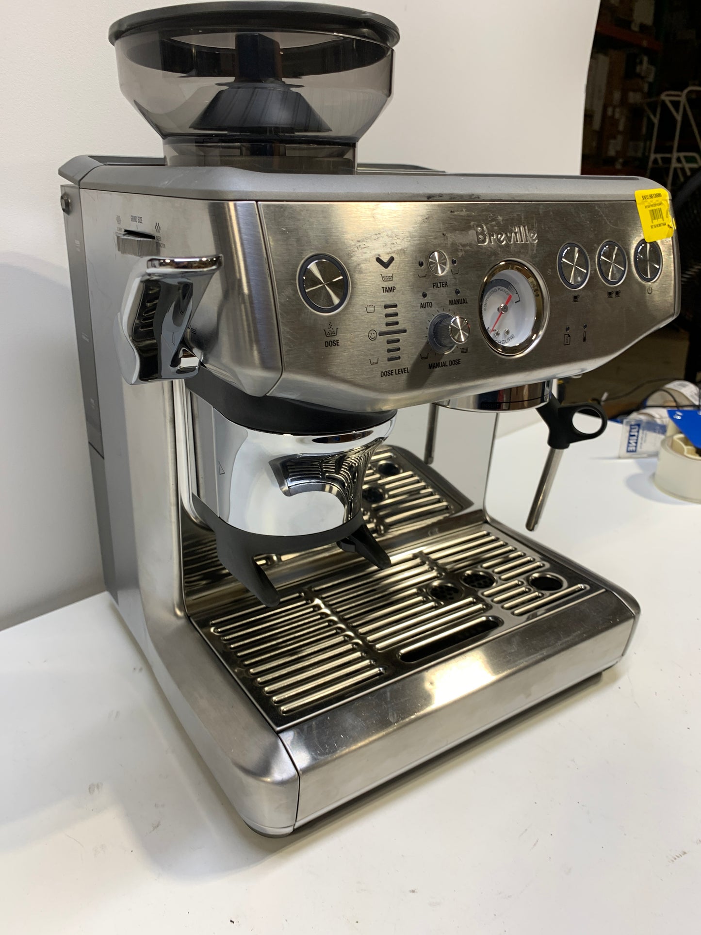 Scratch  & Dent  Breville - the Barista Express Impress Espresso Machine - Brushed Stainless Steel