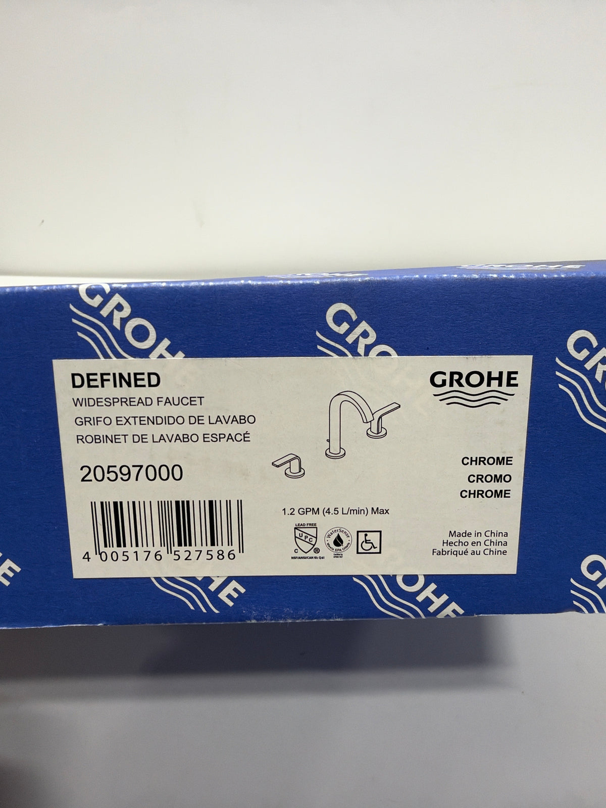 Grohe 20 597 Defined 1.2 GPM Widespread Bathroom Faucet with Pop-up Drain Assembly