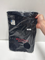 NCAA Wisconsin Badgers Black Mesh Tote: Polyester Sports Shoulder Bag