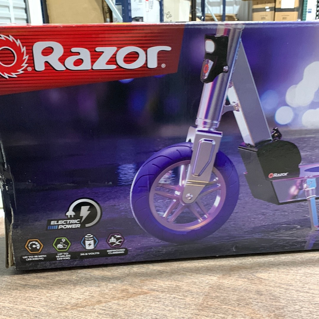 Razor - Icon Foldable Electric Scooter with 18 Miles Max Operating Range & 18 mph Max Speed - blue