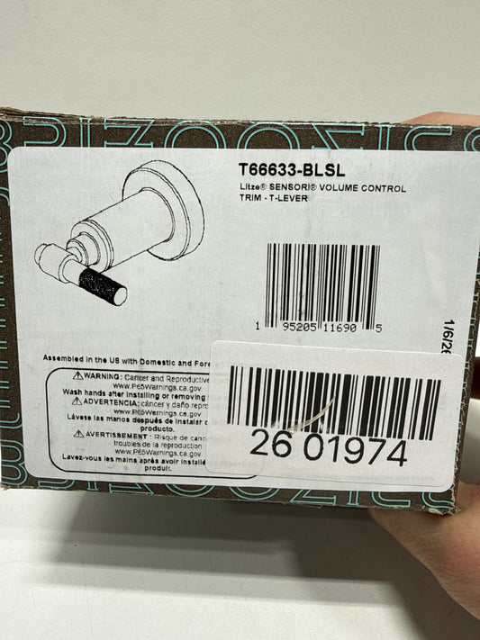 Brizo T66633 Litze Single Handle Volume Control Valve Trim - Less Valve Matte Black / Luxe Steel