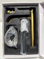 HOMEMYSTIQUE Single Handle High Arc Vessel Sink Bathroom Faucet with Pop-Up Drain and Spot Resistant in Brushed Gold