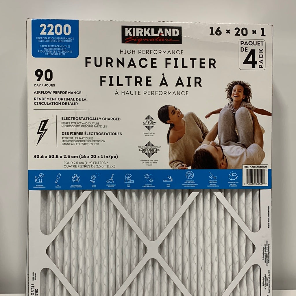 Kirkland Signature 16 x 20 x 1 2200 High Performance Furnace Filters